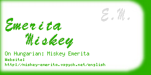 emerita miskey business card